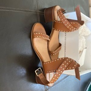 Steve Madden leather studded wedges